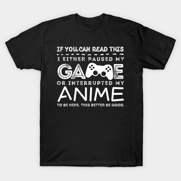 Anime And Gaming Lover T-Shirt by Teewyld